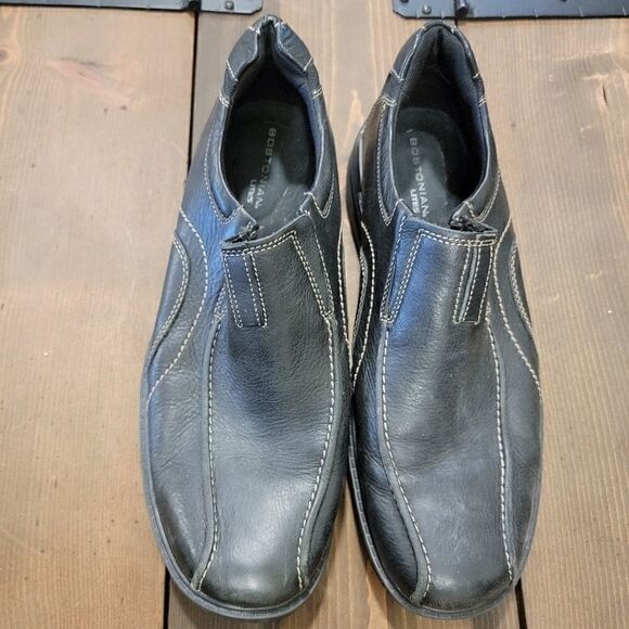 Bostonian Lites Leather slip on loafers black 13 - Picture 1 of 5